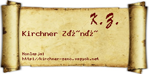 Kirchner Zénó névjegykártya